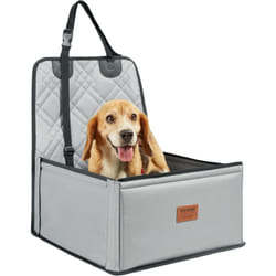 Siege deauto pour chiens petite taille 12 kg, siege rehausseur pour chien, avec cadre de support, laisse de securite a clipser, rembourrage en coton,