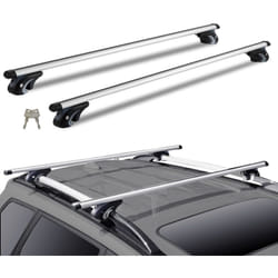 VEVOR Barres transversales de toit universelles, 135 cm, barre superieure de voiture en aluminium, compatible avec les rails lateraux sureleves,