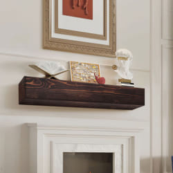 VEVOR Etagere Flottante Murale de Cheminee, 122 x 20,3 x 12,7 cm, Manteau de Cheminee Flottant en Bois Naturel, Capacite de Charge 22,7 kg, Fabrique