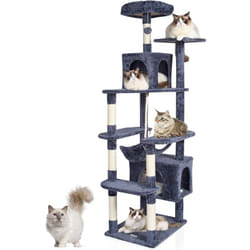 Vevor - Arbre a chat pour chats deinterieur, tour a chat de 72 pouces avec 2 condos pour chats, griffoir en sisal, hamac, perchoir superieur,