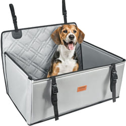 Siege deauto pour chiens petits moyens grands 22 kg, siege rehausseur impermeable pour chien, avec cadre de support, laisse de securite a clipser,