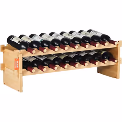 Caractéristiques & Détails Casier à vin empilable pour 18 bouteilles : ce casier à vin modulaire mesure environ 850 x 250 x 2 ...