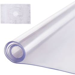 Protection de bureau en pvc transparent, 24 x 48 pouces, epaisseur de 2,0 mm, housse de table rectangulaire, resistante a leau et facile a nettoyer,