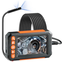 Vevor - Endoscope a Double Objectif, Camera Endoscopique avec 8+1 Lumieres led, Ecran ips 4,3', Cable 5 m, Zoom 4X, carte 32 Go, Camera Serpent 1080P