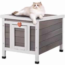 Caractéristiques & Détails Abri confortable pour chat : fabriquée en bois de cèdre de haute qualité, cette maison d'extérieur ...