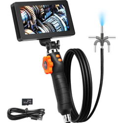 Vevor - Camera endoscopique flexible endoscope a double articulation avec objectif fin de 6,4 mm, ecran ips hd de 5 pouces, grossissement 8X, camera