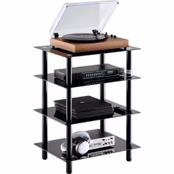 Caractéristiques & Détails Support de sol robuste : ce support multimédia audio-vidéo supporte jusqu'à 110 lb / 50 kg par éta ...