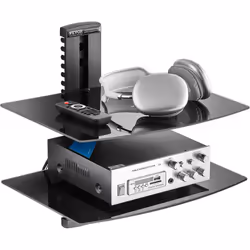Caractéristiques & Détails Étagère murale robuste : ce support mural pour supports audio-vidéo offre un support solide, chaqu ...