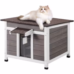 Caractéristiques & Détails Abri confortable pour chat : fabriquée en bois de cèdre de haute qualité, cette maison d'extérieur ...