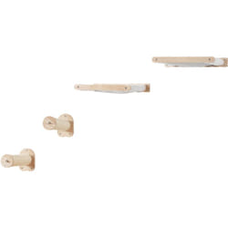 Vevor - Etageres Murales pour Chat, Lot de 4, Ensemble de Meubles Muraux, Plateformes, Poteaux, Charge 18,14 kg, Etagere Flottante Escalade, Polaire
