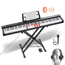 Clavier Piano Numérique-VEVOR-88 Touches Semi-lestées-avec Support Réglable Haut-parleurs Intégrés Pédale de Sustain