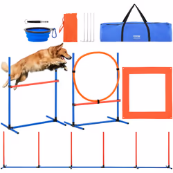 Caractéristiques & Détails Améliorez l'agilité de votre chien : Notre kit comprend des barres de saut de 71 cm de large, un a ...