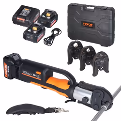 Pince à Sertir-VEVOR-Pince à Sertir Professionnelle-avec Mâchoires V15 V22 V28 Chargeur Rapide et Étui de Transport