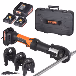 Pince à Sertir-VEVOR-avec 2 Batteries 20 V 20 Ah-avec Mâchoires V15 V22 V28-Chargeur Rapide et Étui de Transport