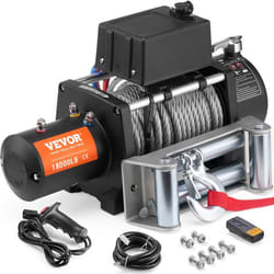 Treuil Électrique-VEVOR-8165 kg-avec Câble en Acier Φ11 x 25908 cm-Guide-câble-Télécommande Sans Fil et Filaire