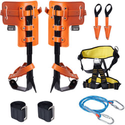 Ensemble de pointes deescalade dearbre, 1 paire, crampons deescalade dearbre en acier allie, charge de 158 kg, avec corde de securite et harnais de