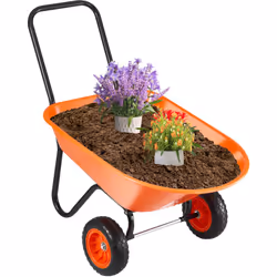Caractéristiques & Détails Votre compagnon de jardinage : Ce chariot de jardin ergonomique est doté d'une poignée rembourrée ...