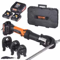 Pince à Sertir-VEVOR-avec 2 Batteries 20 V 20 Ah-avec Mâchoires M15 M22 M28 Chargeur Rapide et Étui de Transport