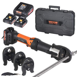 Pince à Sertir-VEVOR-avec 2 Batteries 20 V 20 Ah-avec Mâchoires M15 M22 M28 Chargeur Rapide et Étui de Transport