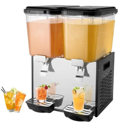 Distributeur de Boissons - VEVOR - 2 Réservoirs de 18 L - 370 W - Température 7-12 °C - Noir