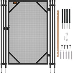 VEVOR Portail de cloture de piscine, 4 x 2,5 pieds, portail de piscine creuse facile a installer soi-meme, kit de portail de cloture de piscine avec