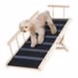 Rampe pour Chien - VEVOR - Escalier pour Chien Pliable 120cm Hauteur Réglable 35-70cm pour Accès Voiture