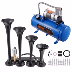 Klaxon dAir de Voiture-VEVOR-Compresseur dAir 90-120 psi Réservoir dAir 6 L-Tout Véhicules 12 V Trains Bateaux Auto