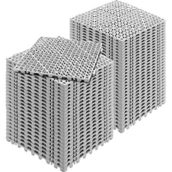 Dalles de Jardin Piscine-VEVOR-Lot de 55-30x30x15 cm Gris Dalle Clipsable Ajourée PVC-pour Terrasse Cuisine Spa Salle de Bain