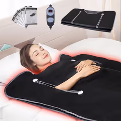 Couverture de sauna Oxford-VEVOR-520WTissu Oxford-Réglable 1-6 Niveaux 45°C-80°C Minuterie1-60min-Trous de Bras Sacs de Sauna
