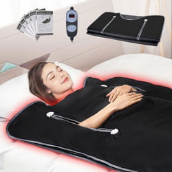 Couverture de sauna Oxford-VEVOR-520WTissu Oxford-Réglable 1-6 Niveaux 45°C-80°C Minuterie1-60min-Trous de Bras Sacs de Sauna