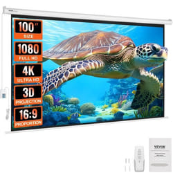 Écran de Projection - VEVOR - 2465 x 80 x 1620 mm16: 9 HD 4K 1080PVCAvec télécommande grand angle montage mural direct