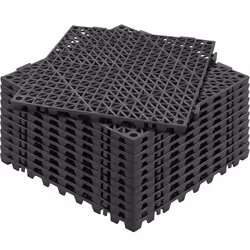Lot de 12 Dalles de Jardin Piscine-VEVOR-30x30x15cm-Drainage Rapide Revêtements de Sol Extérieur Intérieur- Spa Salle de Bain