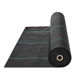 Toile de Paillage Anti-Mauvaises Herbes -VEVOR- 09x914 m-Résistant à Déchirure pour Aménagement Paysager Couvre-sol-Noir