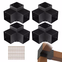 Kit Supports de Pergola-VEVOR-270 x 270 x 202 mm-Support de Poteau Bois de Menuiserie-pour Tonnelles Pergolas de Terrasse