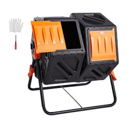 Bac à Compost Rotatif - VEVOR - Composteur de Jardin Rotatif Bac à Compost 140 L Double Chambre Déchets