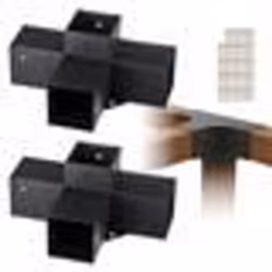 Kit Supports de Pergola-VEVOR-10x10 cm Support de Poteau Bois de Menuiserie-pour Tonnelles Pergolas de Terrasse Cabanes
