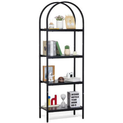 Bibliothèque en Métal-VEVOR-Étagère Industrielle à 4 Niveaux- Étagère de Rangement sur Pied-pour Chambre Bureau