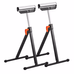 Servante à Rouleaux-VEVOR-Lot de 2 Support à Rouleau Pliable Capacité de Charge 61 kg Hauteur Réglable 680-10795 mm