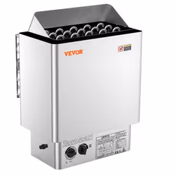 Poêle de Sauna Électrique Portable-VEVOR-8 kW-avec Minuterie 3 h Contrôleur Intégré 110℃ Max pour Sauna 8-12 m³
