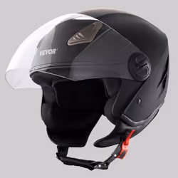 Casque de Moto 3/4 Face-VEVOR-Casque Smart Street ABS Haute Densité-Lentille Interchangeable-XL