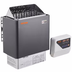 Poêle de Sauna Électrique Portable-VEVOR-8 kW 400 V 3 N-avec Minuterie 3 h Contrôleur Numérique 110℃ Max