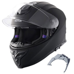 Casque de Moto Intégral-VEVOR-Casque Smart Street ABS et Haute Densité-avec Emplacement Bluetooth et Lentille Interchangeable