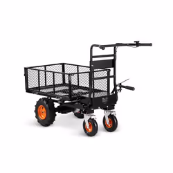 Chariot Utilitaire Électrique-VEVOR-Capacité 300 kg-Chariot de Jardin en Acier-avec 4 Roues-pour Ferme et Camping