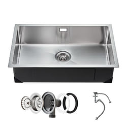 Évier de Cuisine-VEVOR-76 cm-Évier Sous Plan en Acier Inox 304-pour Camping-car Cuisine de Préparation Buanderie