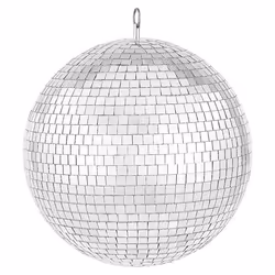 Boule Disco Miroir-VEVOR-295 mm-Grande Boule à Facette Miroir avec Anneau de Suspension Décorations de Fête de Boule Disco Éc ...