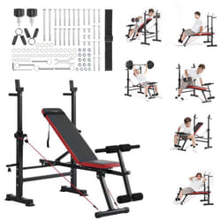 Banc de Musculation Multifonctionnel-VEVOR-Banc Plat Inclinable Pliable pour Entraînement Complet du Corps