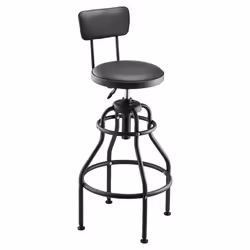 Tabouret dAtelier avec Dossier-VEVOR-Tabouret de Mécanicien sur Roulettes-Charge 136 kg-Pivotant à 360°-Réglable Hauteur