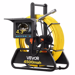 Caméra Inspection Canalisation 50 m-VEVOR-Caméra Endoscopique-Écran 11 cm-Étanche IP68-Réglable Batterie 4500 mAh-Carte SD 16 Go