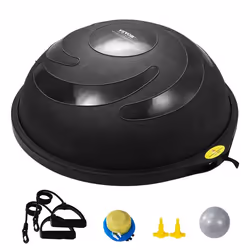 Demi-ballon Dexercice-VEVOR-Capacité de 680 kg Ballon Déquilibre de 660 mmNoir