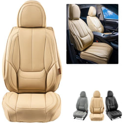 Vevor - Housses de siege de voiture universelles pour sieges avant, 6 pcs, housse de siege en simili-cuir, conception entierement fermee, appuie-tete
